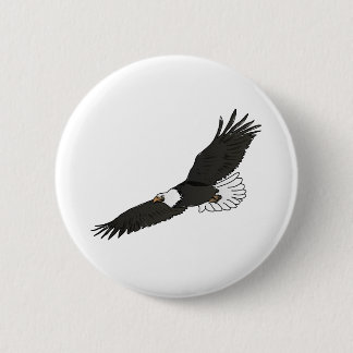 Badge Rond 5 Cm Aigle volant