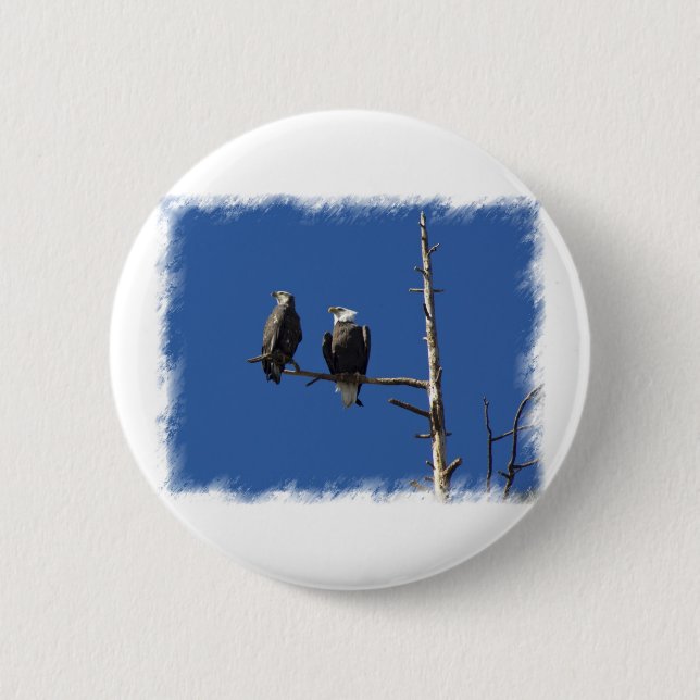 Badge Rond 5 Cm Aigles chauds (Devant)