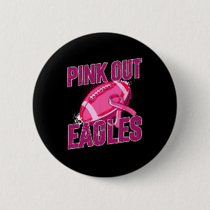 Badge Rond 5 Cm Aigles Rose Out Footbyll Lutter Contre Le Cancer D