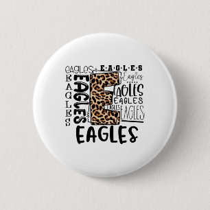 Badge Rond 5 Cm Aigles Scolaire Mascotte Léopard À Carreaux - Ck À