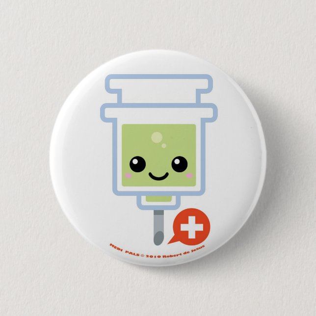 Badge Rond 5 Cm Aiguille de copains de Medi (Devant)