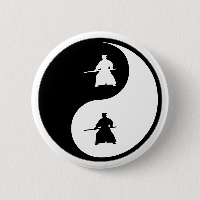 Badge Rond 5 Cm Aikido de Yin Yang (Devant)