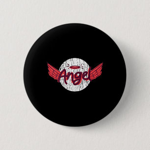 Badge Rond 5 Cm Ailes Anges Et Halo Drôle Pour Les Mauvaises Fille