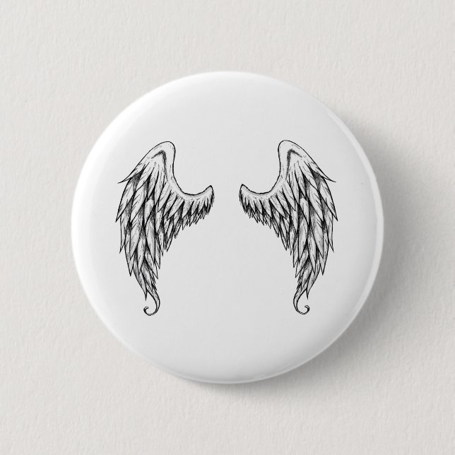 Badge Rond 5 Cm Ailes d'ange (Devant)