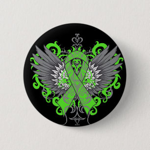 Badge Rond 5 Cm Ailes de conscience de dystrophie musculaire