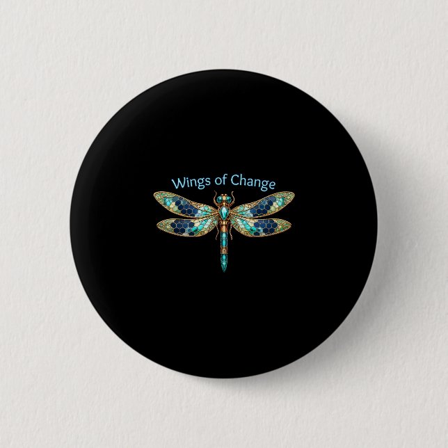 Badge Rond 5 Cm Ailes du changement (Devant)