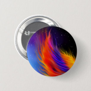 Badge Rond 5 Cm Ailes du Phoenix spatial