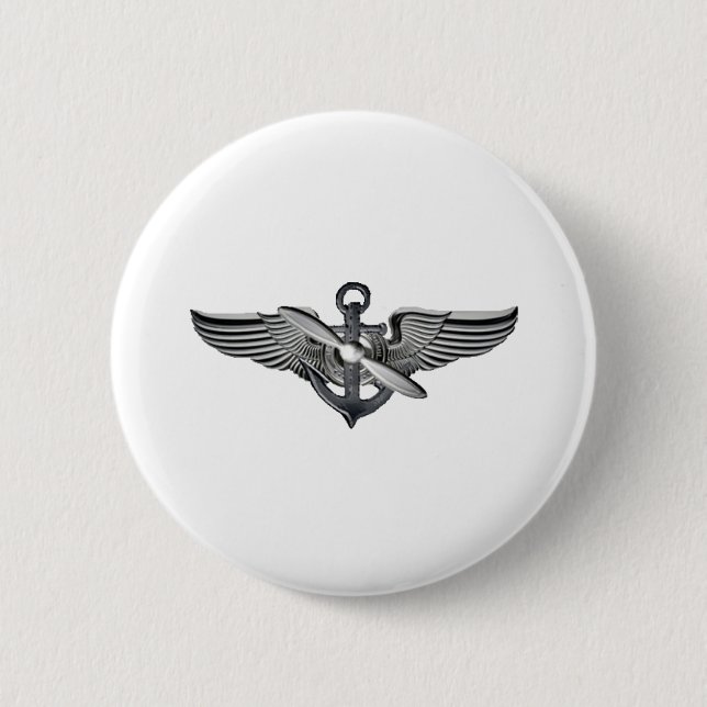 Badge Rond 5 Cm ailes pilotes marines (Devant)