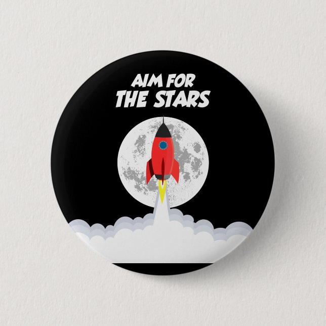 Badge Rond 5 Cm Aim for the stars (Devant)