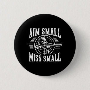 Badge Rond 5 Cm Aim Petite Miss Petite Chasse
