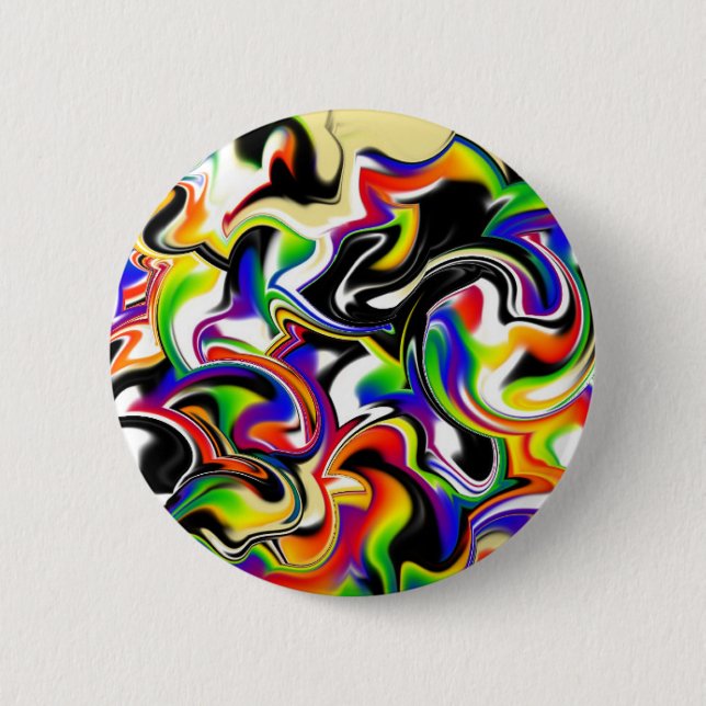 Badge Rond 5 Cm Aimant artistique abstrait (Devant)