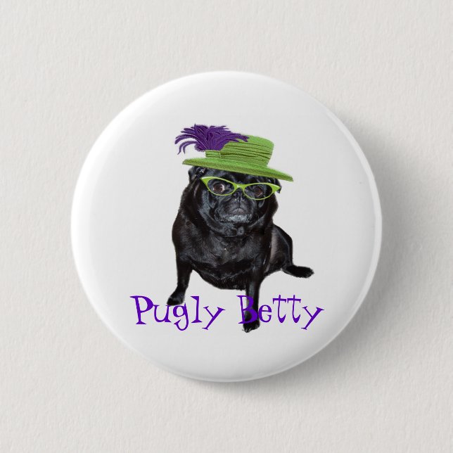 Badge Rond 5 Cm Aimant de Pugly Betty (Devant)