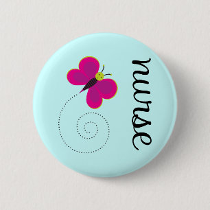 Badge Rond 5 Cm Aimant mignon d'infirmière