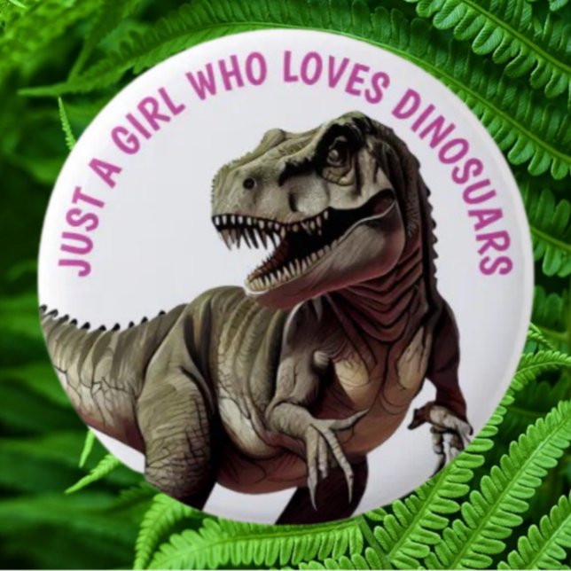 Badge Rond 5 Cm Aime la FILLE Dinosaures (Bring your dream party to life with our selection of quality Dinosaur themed party supplies )