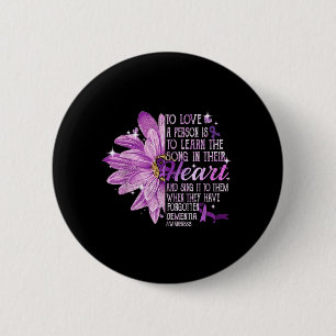 Badge Rond 5 Cm aimer une personne c'est apprendre la chanson cœur