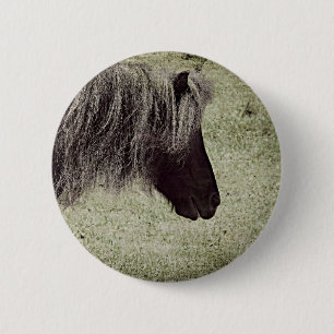Badge Rond 5 Cm Aimez Ce Long Mane, Mini Mare, Grunge