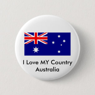 Badge Rond 5 Cm Aimez MON jGibney de drapeau de l'Australie de