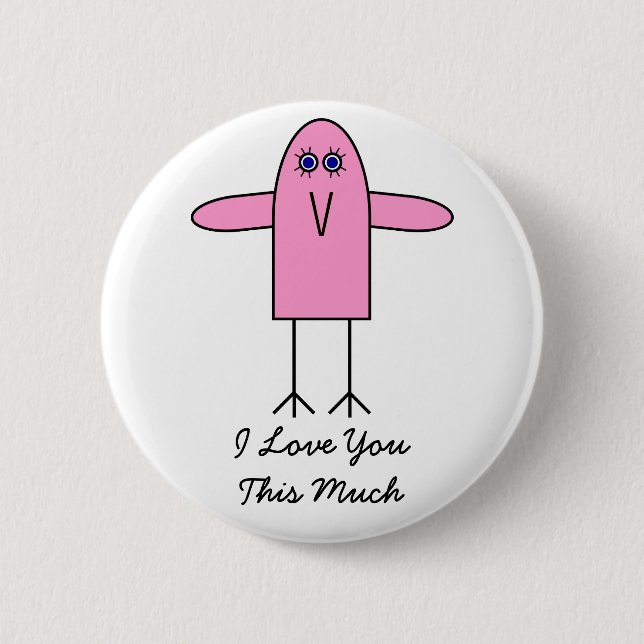 Badge Rond 5 Cm Aimez-vous ces beaucoup (Devant)