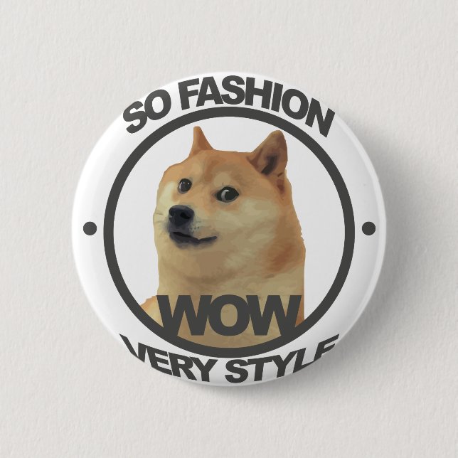 Badge Rond 5 Cm Ainsi mode, ainsi doge (Devant)
