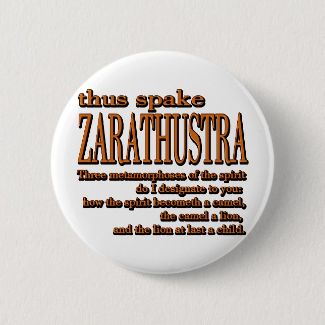Badge Rond 5 Cm Ainsi Spake Zarathustra (Devant)
