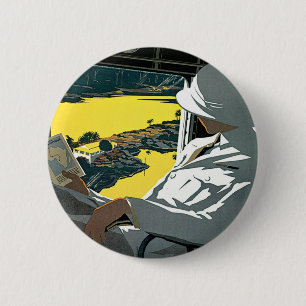 Badge Rond 5 Cm Air Afrique : Visitez L'Afrique en Avion