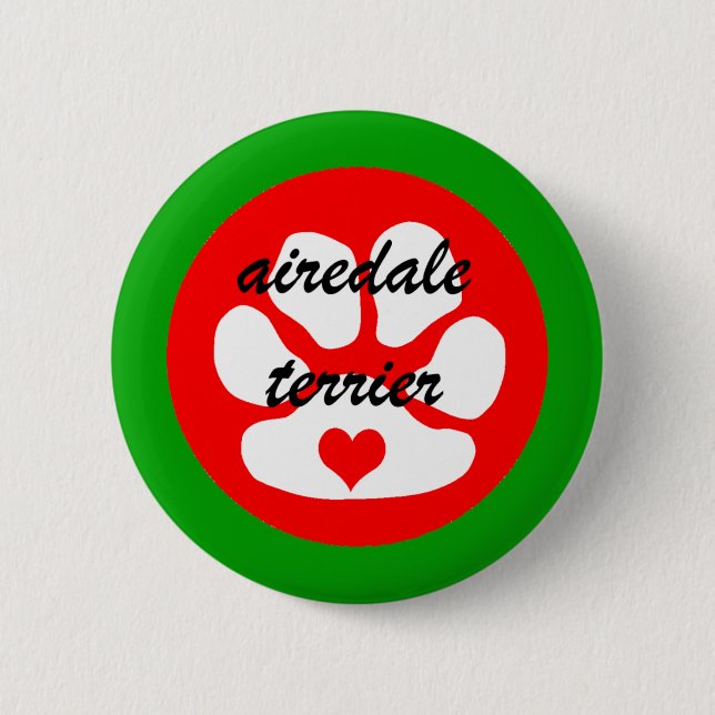 Badge Rond 5 Cm airedale terier (Devant)