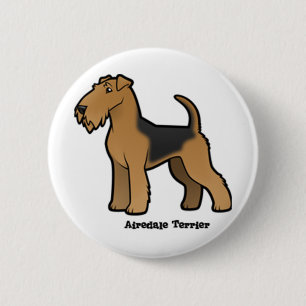 Badge Rond 5 Cm airedale terrier