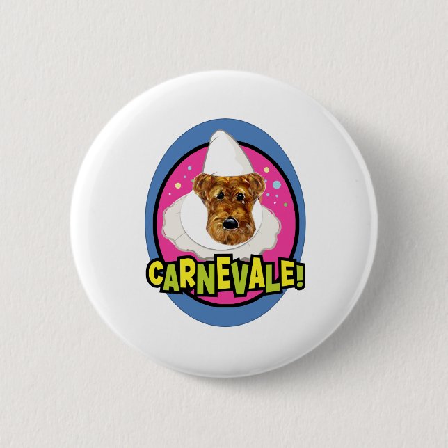 BADGE ROND 5 CM AIREDALE TERRIER (Devant)