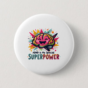 Badge Rond 5 Cm Ajouter Mon Mois De Sensibilisation Superpower Sup