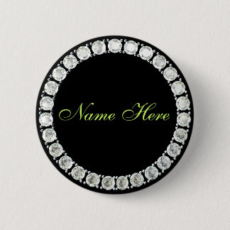 Badge Rond 5 Cm Ajouter un diamant personnalisable par nom