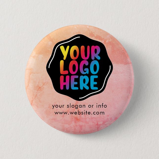 Badge Rond 5 Cm Ajouter un logo Entreprise Entreprise Marquée Pers (Devant)