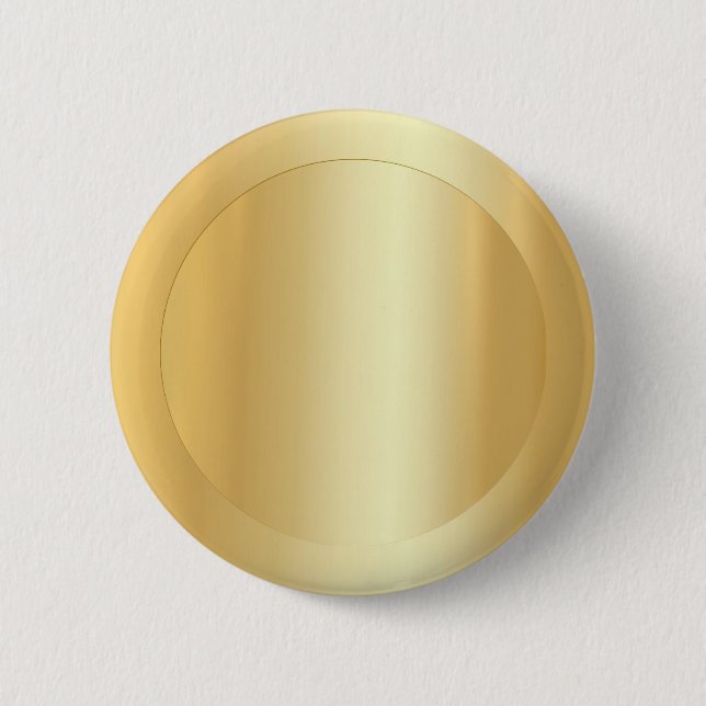 Badge Rond 5 Cm Ajouter votre texte Gold Look Elegant Blank Modèle (Devant)
