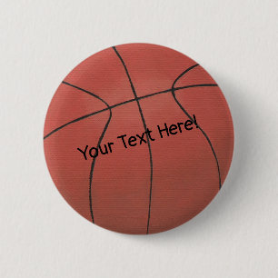Badge Rond 5 Cm Ajouter votre texte ici Basketball Pin sur les bou