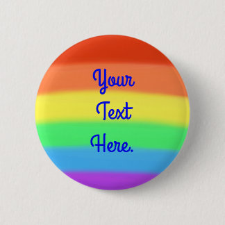 Badge Rond 5 Cm Ajouter votre texte ici Rainbow Pin sur les bouton