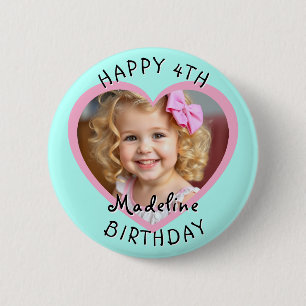 Badge Rond 5 Cm Ajoutez un nom et un âge à cet heureux anniversair