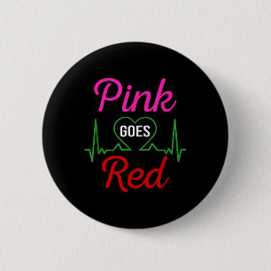 Badge Rond 5 Cm Aka Pink Va Rouge Pour Les Femmes Sensibilisation