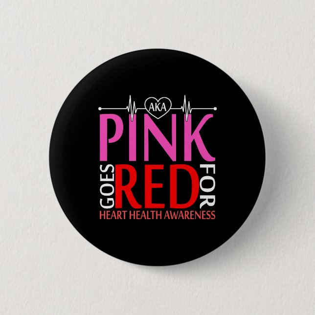 Badge Rond 5 Cm Aka Rose devient rouge pour la sensibilisation à l (Devant)