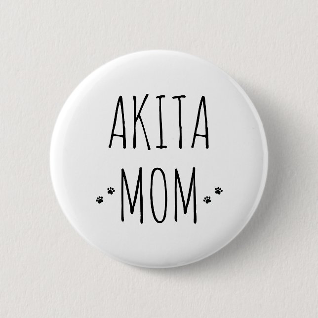 Badge Rond 5 Cm Akita Maman (Devant)