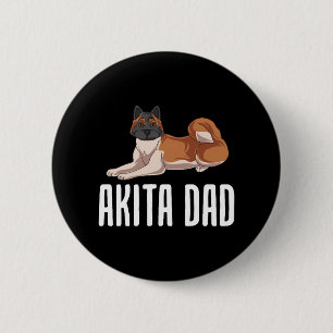 Badge Rond 5 Cm Akita Papa