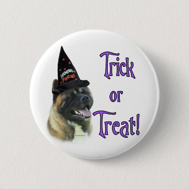 Badge Rond 5 Cm Akita Trick (Devant)