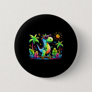 Badge Rond 5 Cm Al Esthétique Kidcore Dinosaure Skateboard Doodle