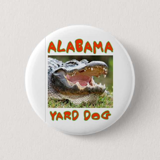 BADGE ROND 5 CM ALABAMA YARD CHIEN (Devant)