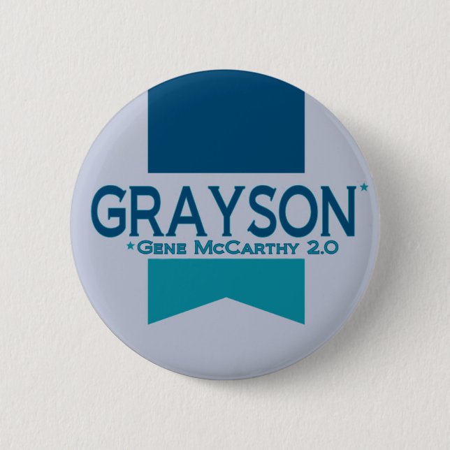 Badge Rond 5 Cm Alan Grayson pour le président 2012 (Devant)