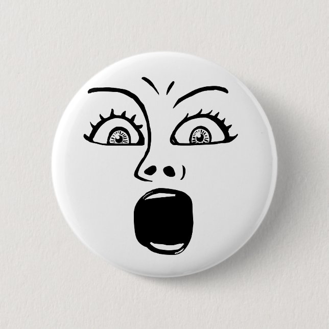 Badge Rond 5 Cm ALARMÉ ! - Blanc (Devant)