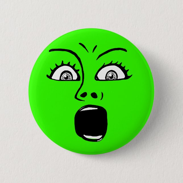 Badge Rond 5 Cm ALARMÉ ! -Vert (Devant)