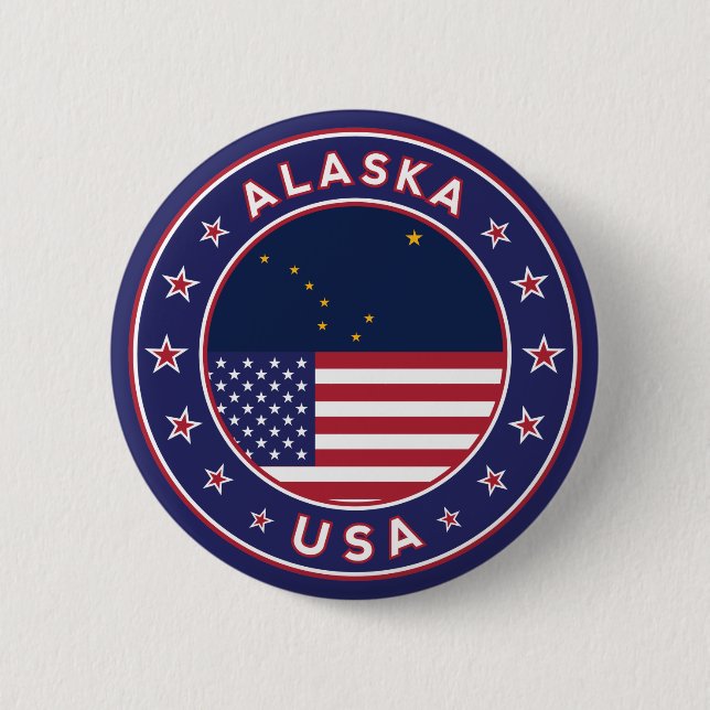 Badge Rond 5 Cm Alaska (Devant)