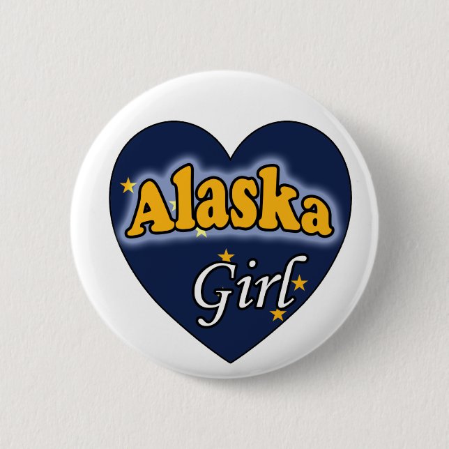 Badge Rond 5 Cm Alaska Girl (Devant)