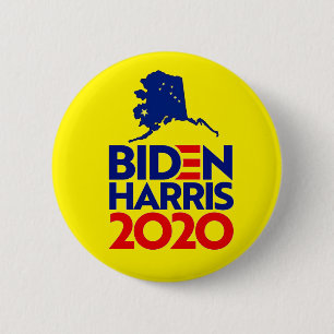 Badge Rond 5 Cm Alaska pour Biden Harris 2020
