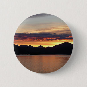 Badge Rond 5 Cm Alaskan Sunset I Belle photographie Alaska