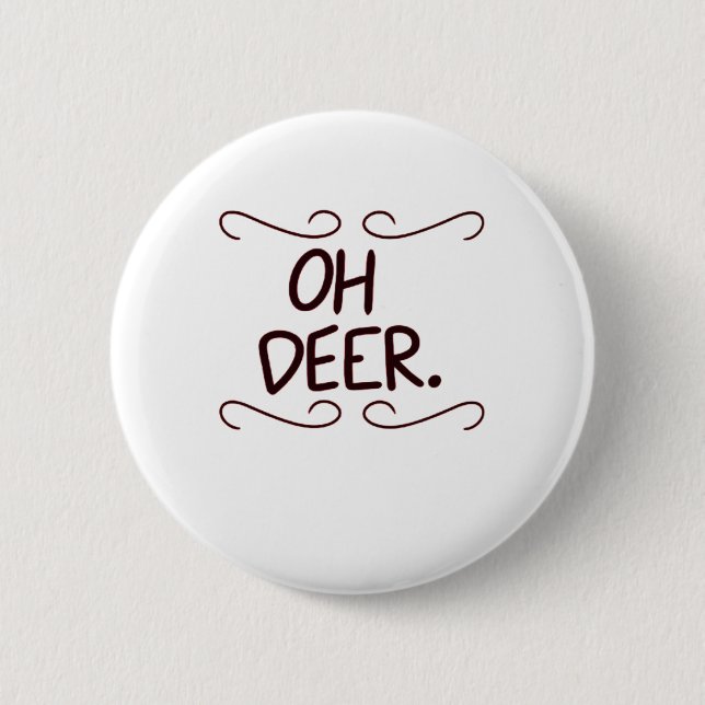 Badge Rond 5 Cm Alastor Oh Deer Creative Art Design  (Devant)